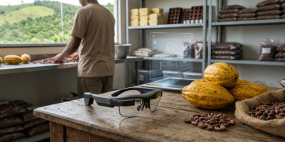 IA e óculos inteligentes criados na Bahia mudam treinamento de trabalhadores do chocolate: entenda como funciona