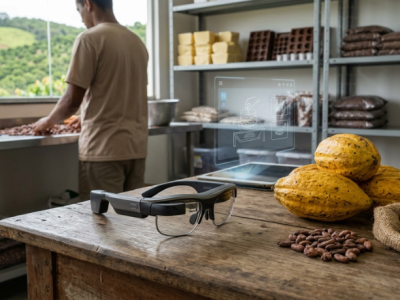 IA e óculos inteligentes criados na Bahia mudam treinamento de trabalhadores do chocolate: entenda como funciona
